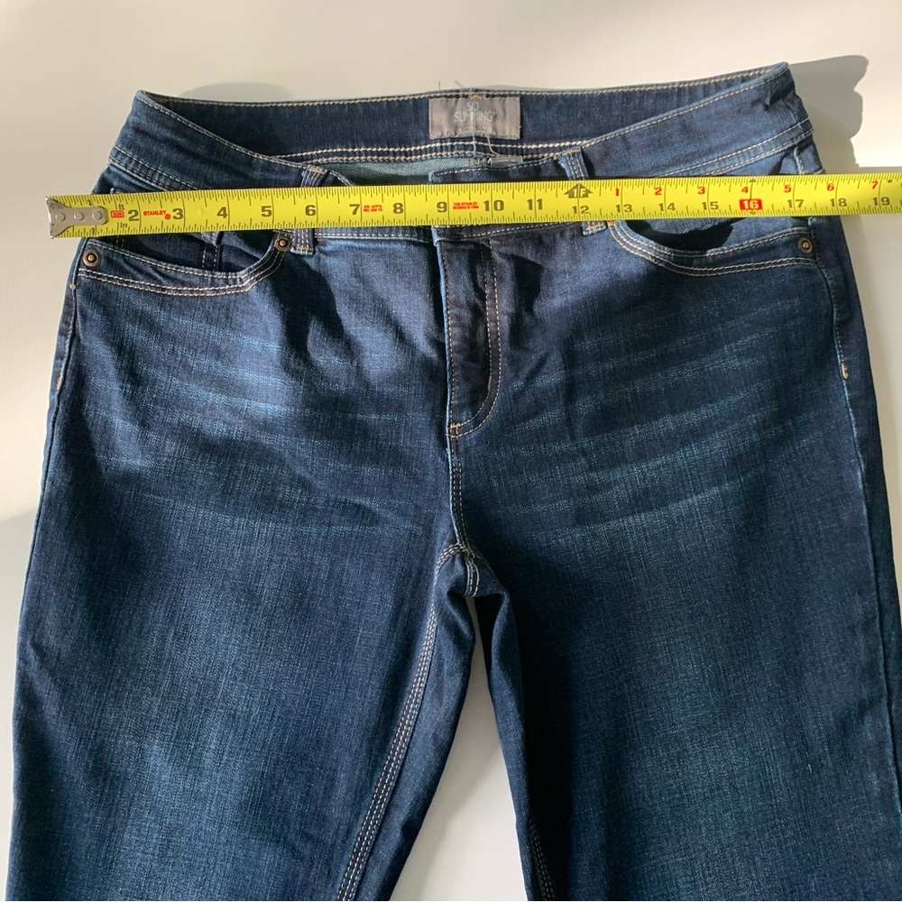 Chico's So Slimming Dark Blue Boot Cut Jeans - Picture 7 of 8